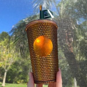 Starbucks 2021 Grande Honeycomb Gold Studded